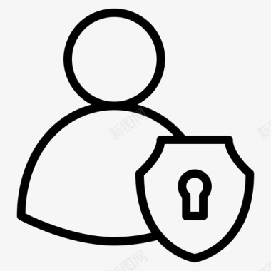 公共标识安全安全性帐户成员图标