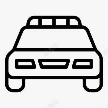 汽车警车法律和犯罪图标