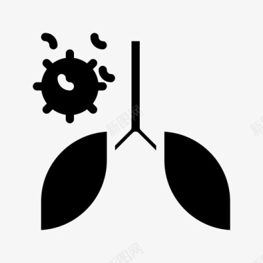 肺状况肺冠状病毒冠状病毒19图标