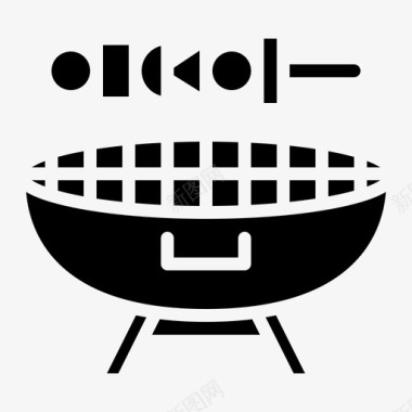 烧烤食物串肉图标