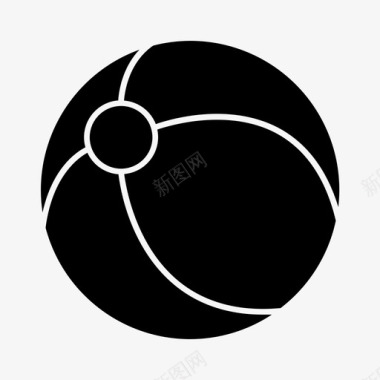 沙滩球度假旅游图标