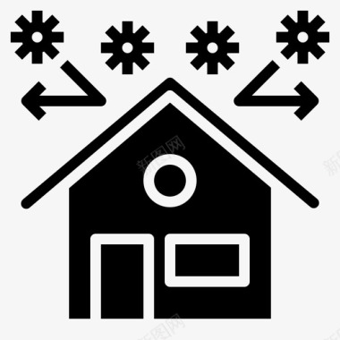 公共标识安全呆在家里冠状病毒冠状病毒19图标