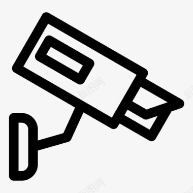 公共标识安全闭路电视摄像机监视器图标