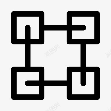 区块链接技术区块链比特币连接图标