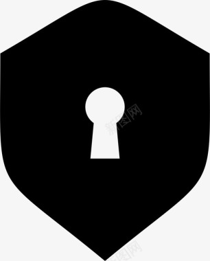 公共标识安全屏蔽锁定隐私图标