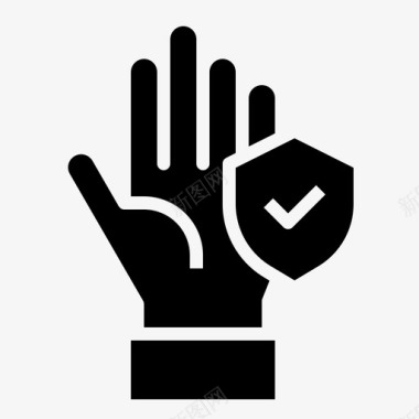 公共标识安全手干净卫生图标