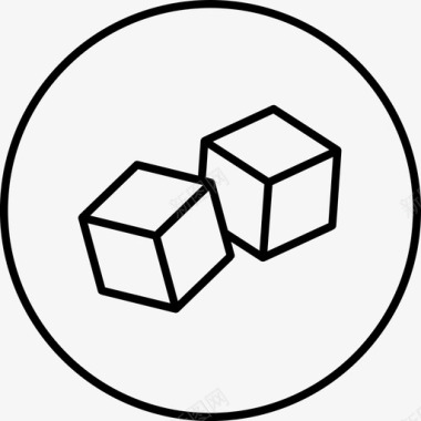方块标签含糖盒子方块图标