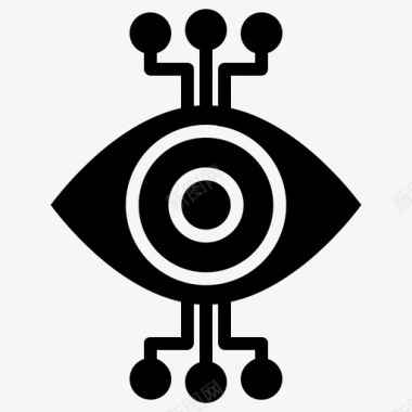 眼睛人工智能数字图标