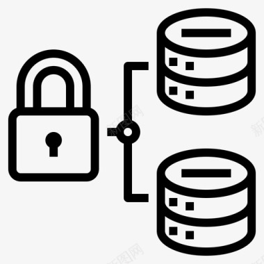公共标识安全访问数据锁定图标