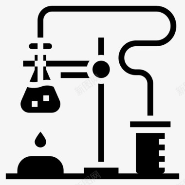 科学小实验实验室化学烧瓶图标