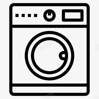 洗衣机洗衣机家用洗衣房图标