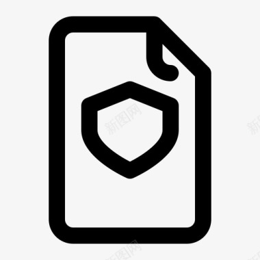 公共标识安全保护文件安全图标