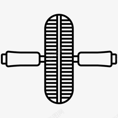大轮子健身滚轴腹部健身图标