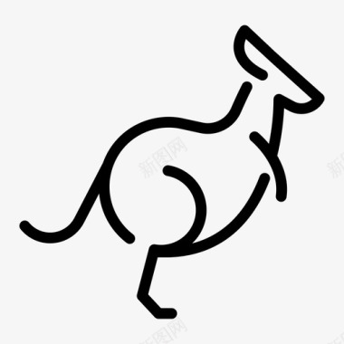 袋鼠一家袋鼠动物澳大利亚图标