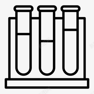 化学研究试管试管烧瓶实验室图标