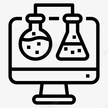 科学计算机教育图标