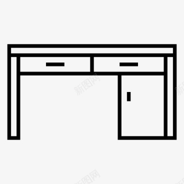 花瓶桌办公桌商务桌图标