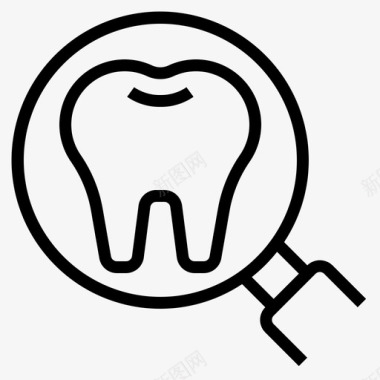 有关牙齿检查牙科牙医图标