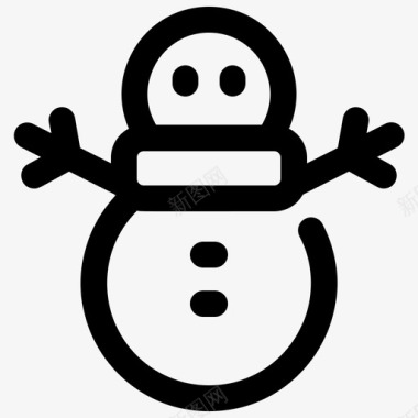 雪人孩子圣诞节图标