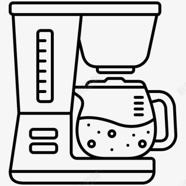 勺子搅拌咖啡浓缩咖啡咖啡机浓缩咖啡滤壶图标