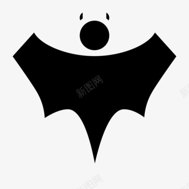 蝙蝠万圣节纯色图标