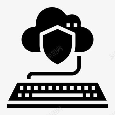公共标识安全云计算键盘安全图标