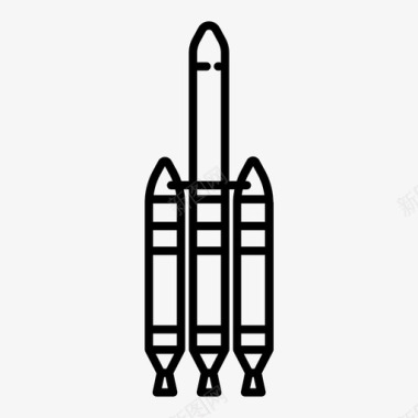 火箭图标火箭天文学发射图标