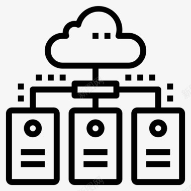 云服务器云服务器云计算数据库图标