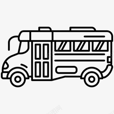 公共标识红公交公共交通图标