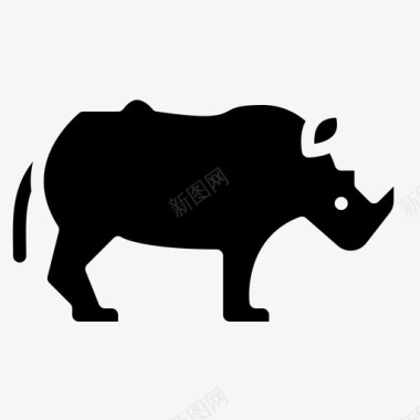 犀牛图标犀牛动物野生动物图标