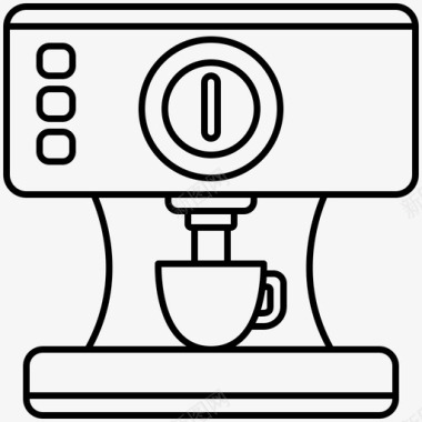 勺子搅拌咖啡浓缩咖啡咖啡机咖啡师浓缩咖啡图标