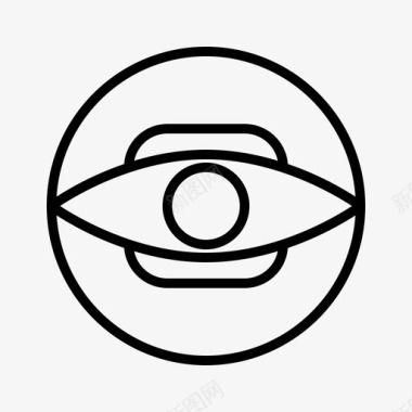 公共标识安全网络眼网络监控网络安全概念图标