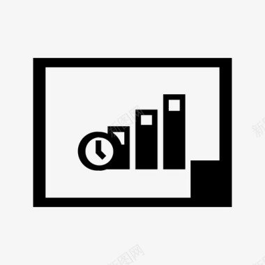 智能手机与信息图表报告分析业务图标