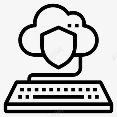 公共标识安全云计算键盘安全图标