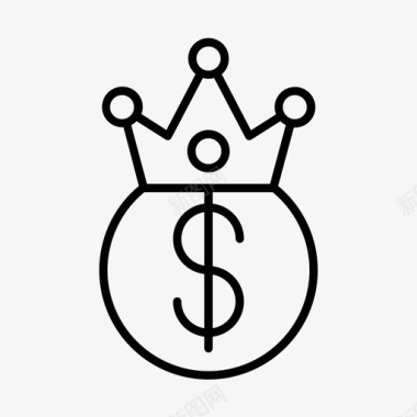 皇冠对美元商业金融图标