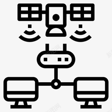 路由器卫星通信计算机图标