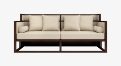 新中式三人沙发素材