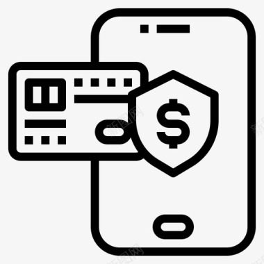 公共标识安全安全信用卡移动图标