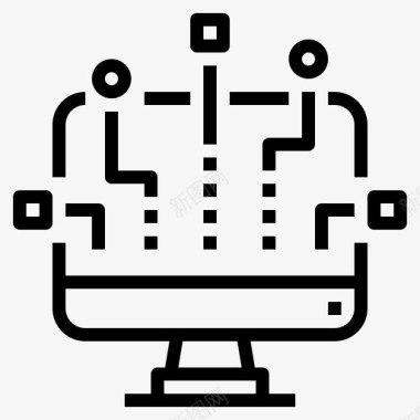 字概念搜索商业计算机图标
