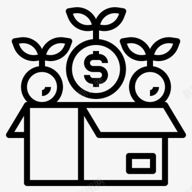 包装盒子样机奖励盒子财务图标