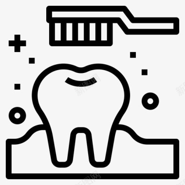 足部护理牙刷牙科牙科护理图标