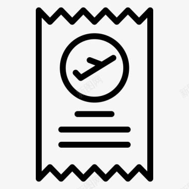 收据账单机场飞机图标