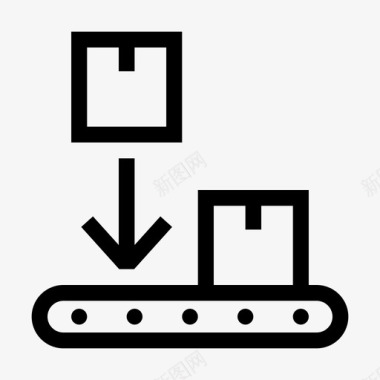零购物传送带流水线包裹图标