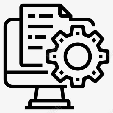 PDF文件设置计算机文件齿轮图标