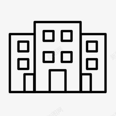 社会公寓建筑图标