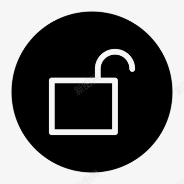 公共标识安全解锁界面安全图标