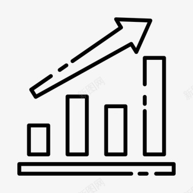 营销图表物价上涨商业图表图标