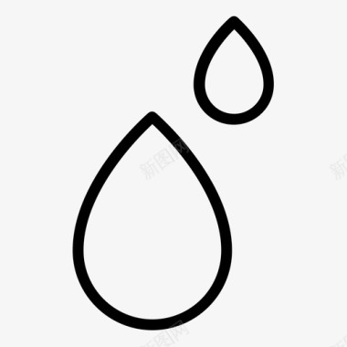 天气雨滴雨水图标