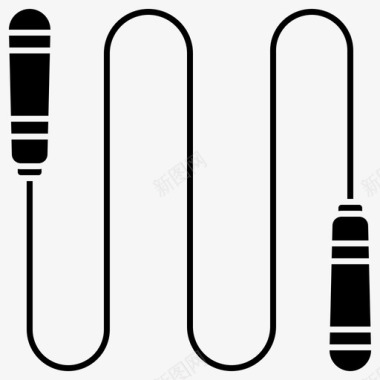 登山运动装备图片绳索运动健身图标