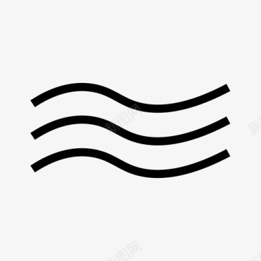 波浪抽象符号图标